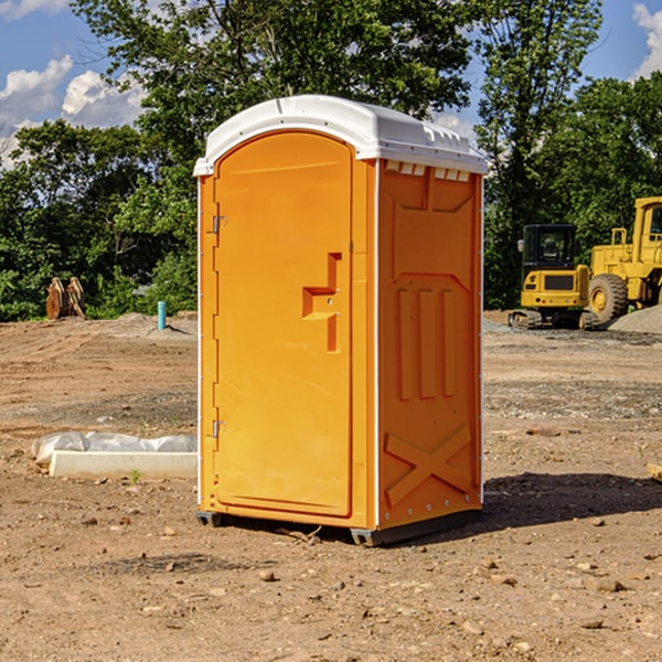 how often are the porta potties cleaned and serviced during a rental period in Blue Ridge